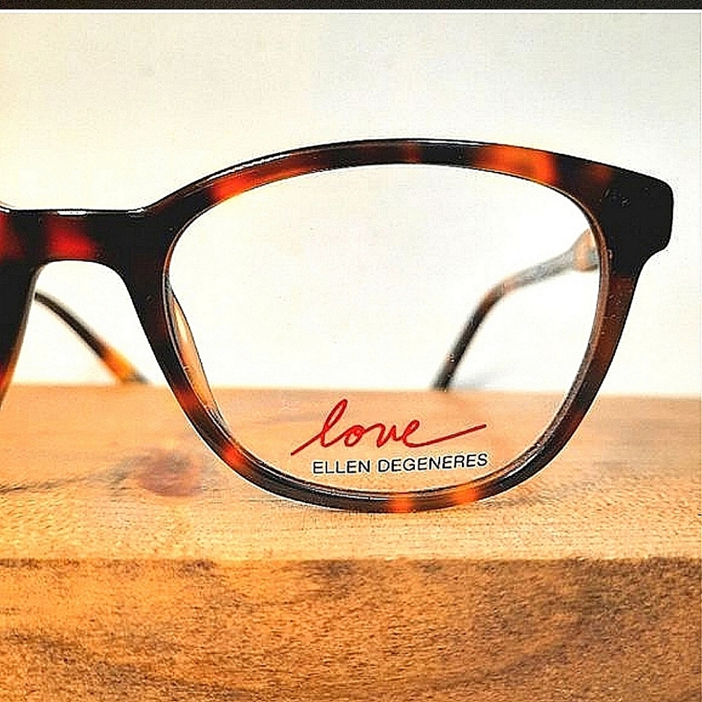 NEW Rx'able Eyeglass Frame, brown tortoise Ellen Degeneres, glasses 51-18-140 - Picture 2 of 5